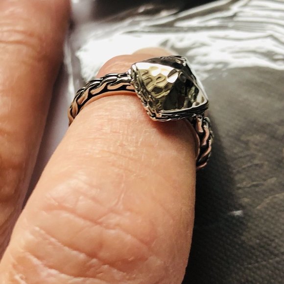 Brand New w/Tag John Hardy Sterling Silver Classic Chain Hammered Ring Size 7 - Picture 2 of 11
